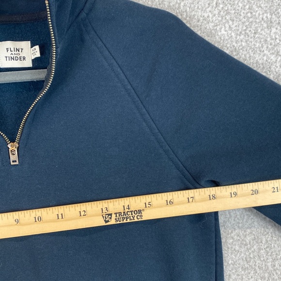 Flint & Tinder fleece lined sweatshirt XS made in USA navy blue durable gorpcore - Picture 4 of 7